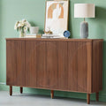 Modern 4-Door Buffet Cabinet with Storage Shelves