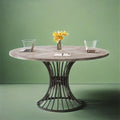 Round Industrial Dining and Conference Table