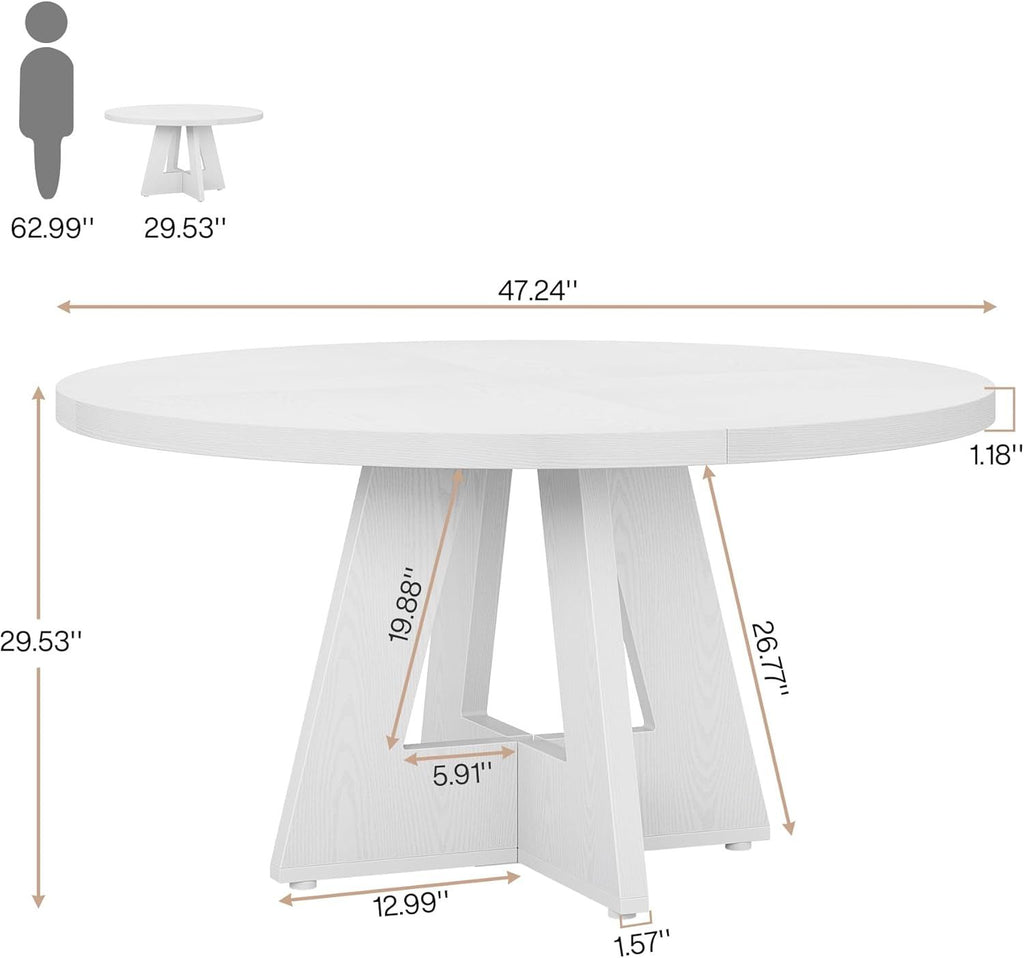 Rustic Round Farmhouse Dining Table